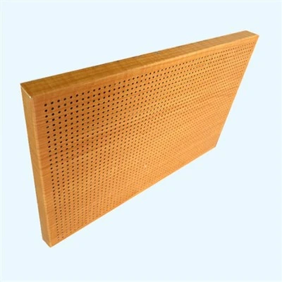 Pannelli a nido d'ape in alluminio perforato color legno